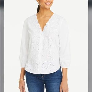 Make an offer! Eyelet Blouse Ann Taylor